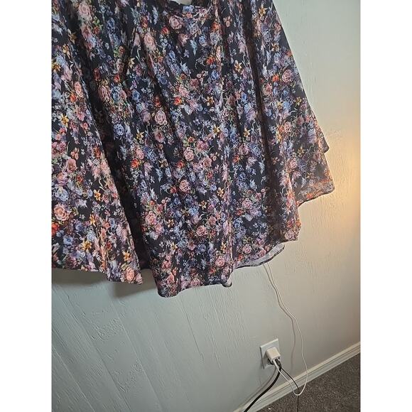 Modcloth Plus Swing Skirt 3X Nicolette Mason Romantic Floral Cottagecore Chic - Picture 4 of 8